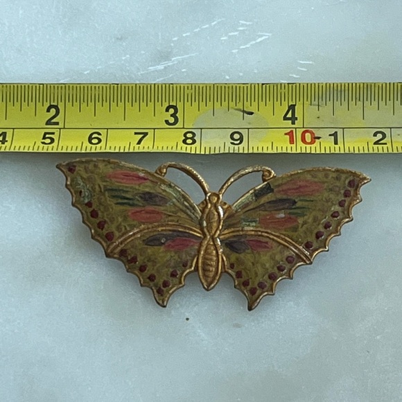 Art Deco Antique Butterfly Pin Brooch - Picture 8 of 8